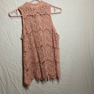 Pink lace blouse